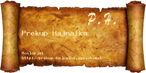 Prekup Hajnalka névjegykártya